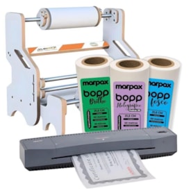 Kit Laminação Plastificadora 110V + Suporte + BOPP Marpax