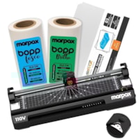 Kit Laminadora A3 320e + 02 BOPP A4 Brilho e Fosco 110v 