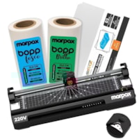 Kit Laminadora A3 320e + 02 BOPP A4 Brilho e Fosco 220v