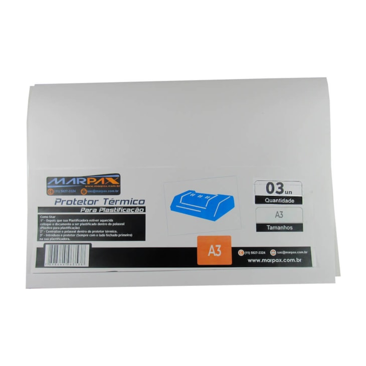 Kit Laminadora Aurora A3 + BOPP A4 + BOPP A3 Fosco Marpax 110v