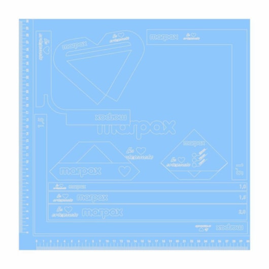 Kit Offset 75g + Grampeador + Dobra Folha Azul Acrílico Marpax