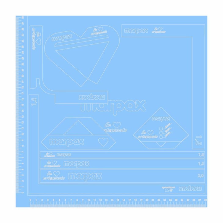 Kit Offset 75g + Grampeador + Dobra Folha Azul Acrílico Marpax