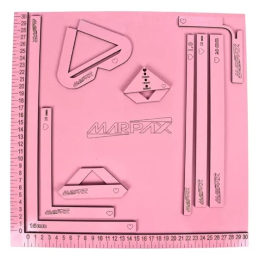 Kit Offset 75g + Grampeador + Dobra Folha Rosa MDF Marpax