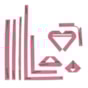 Kit Offset 75g + Grampeador + Dobra Folha Rosa MDF Marpax