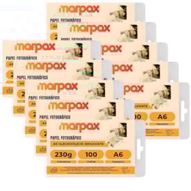 Kit Papel Fotográfico A6 Brilhante Glossy 230g Marpax 1000Fls