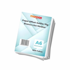 Kit Papel Offset Sulfite A6 75g Branco Marpax 1000 folhas