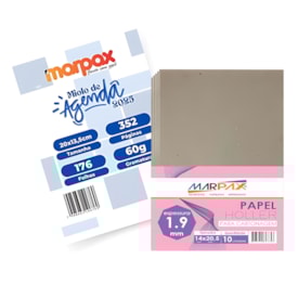 Kit para Agenda Refilado Azul 2025 + Papel Holler 1.9mm