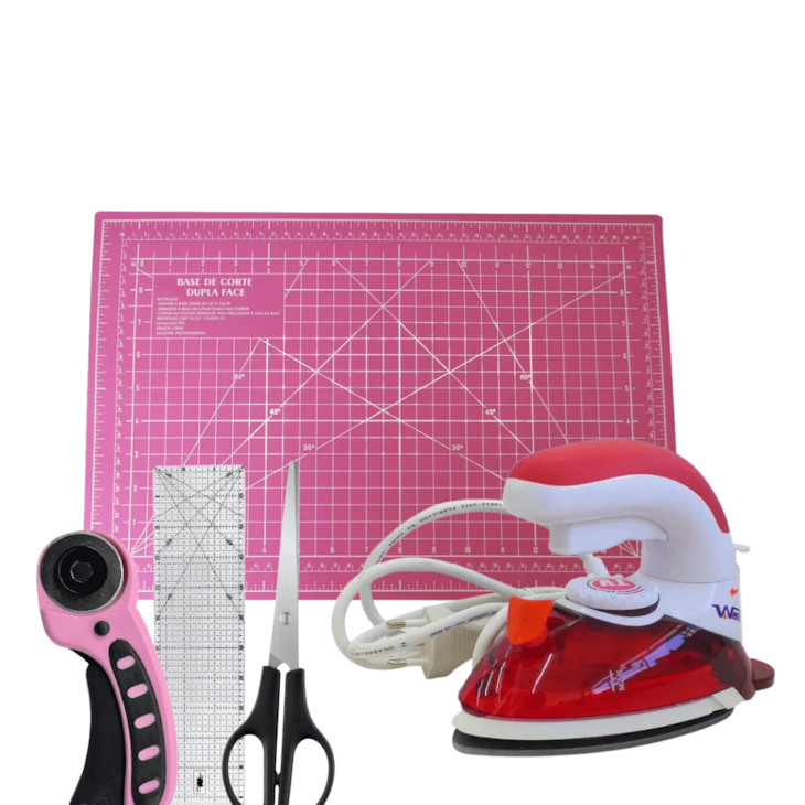 Kit Patchwork com Mini Ferro de Passar