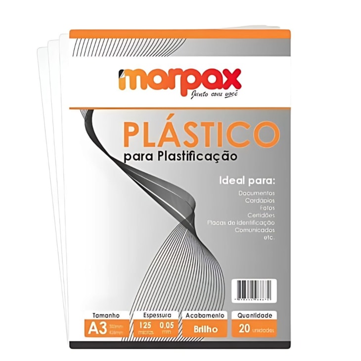 Kit Plastificação Polaseal 0,05mm A4 A3 RG CPF Crahá 340un