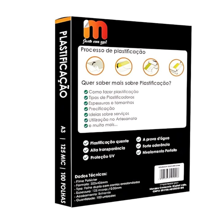 Kit Plastificação Polaseal A3 303X426X0,05mm Marpax 500un