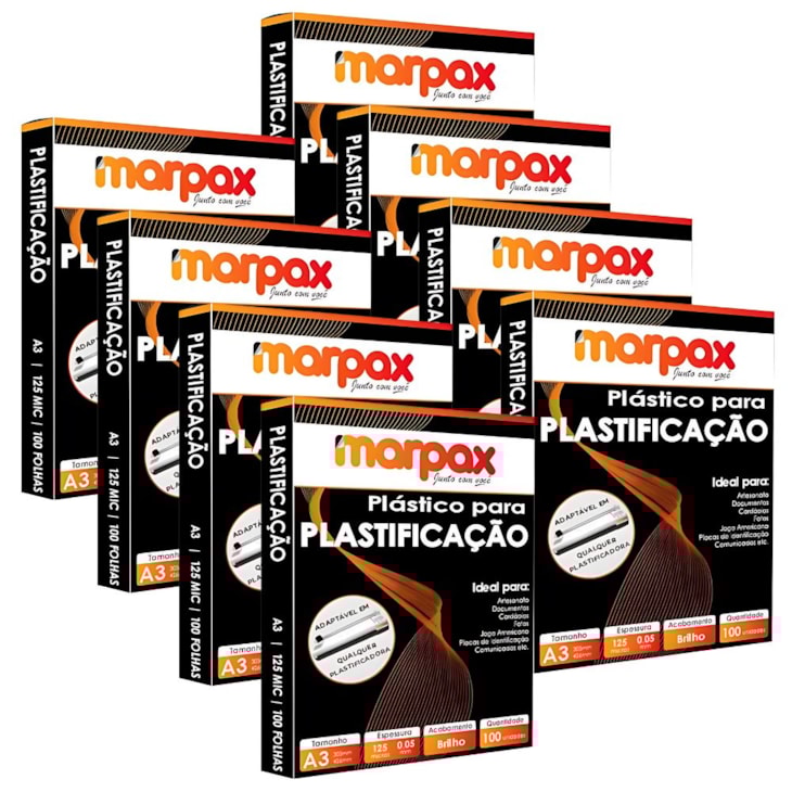 Kit Plastificação Polaseal A3 303X426X0,05mm Marpax 800un