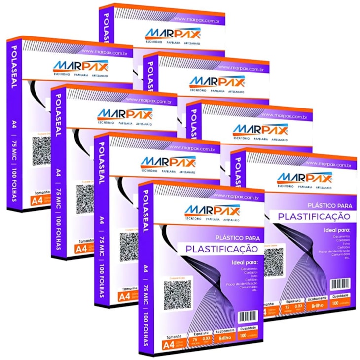 Kit Plastificação Polaseal A4 220x307x0,03mm 800 uni