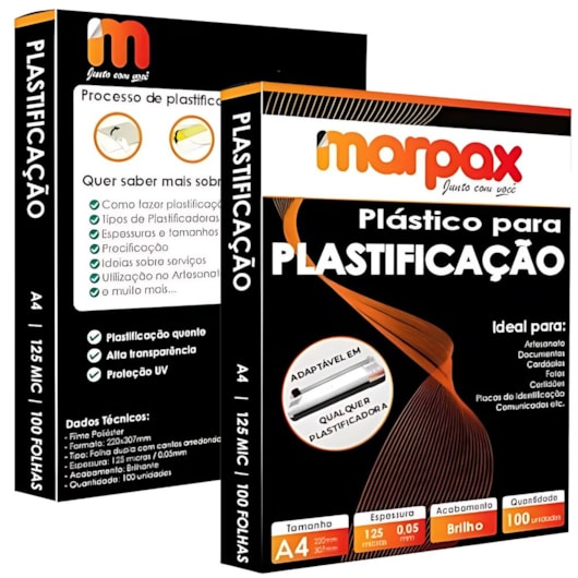Kit Plastificação Polaseal A4 220x307x0,05mm 800 uni