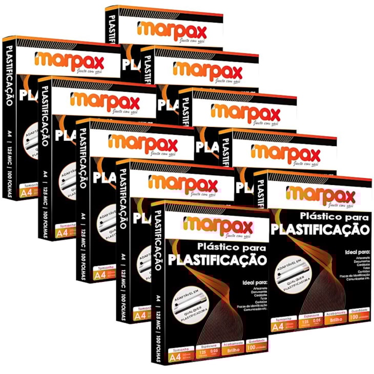 Kit Plastificação Polaseal A4 220X307X0,05mm Marpax 1000un