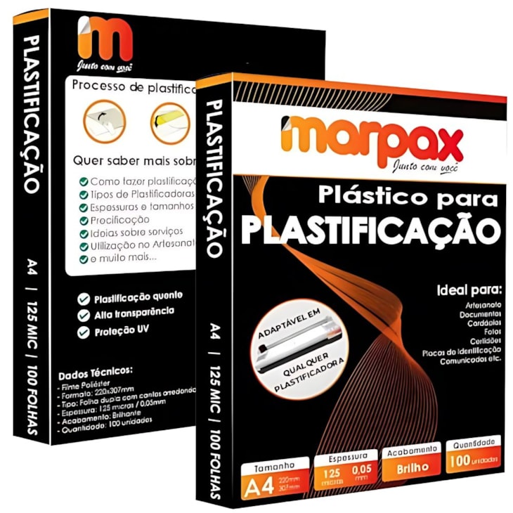 Kit Plastificação Polaseal A4 220X307X0,05mm Marpax 800un