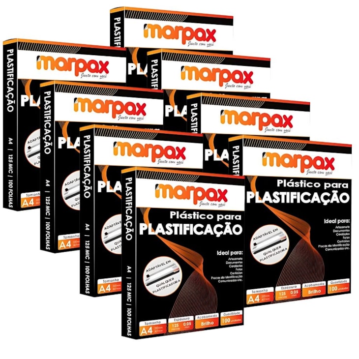 Kit Plastificação Polaseal A4 220X307X0,05mm Marpax 800un