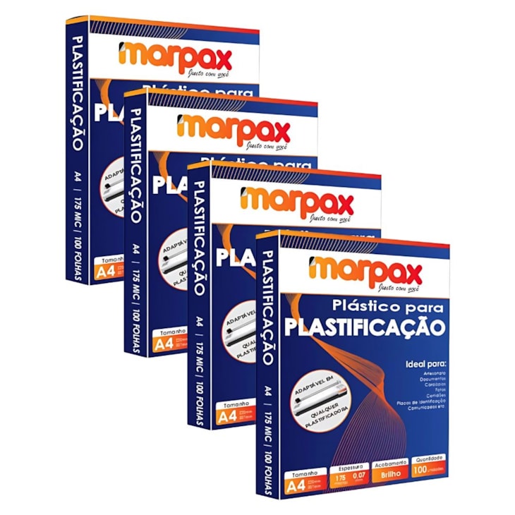 Kit Plastificação Polaseal A4 220x307x0,07mm 400 uni