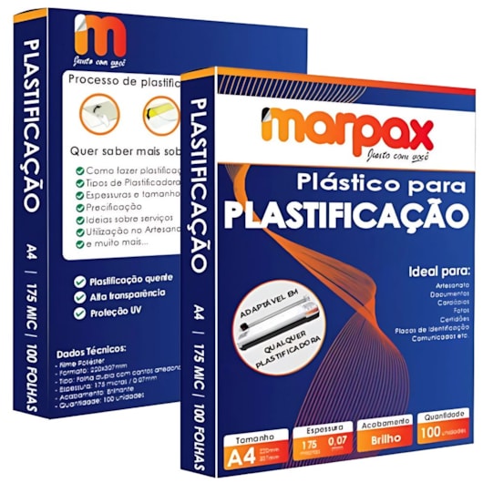 Kit Plastificação Polaseal A4 220x307x0,07mm 800 uni