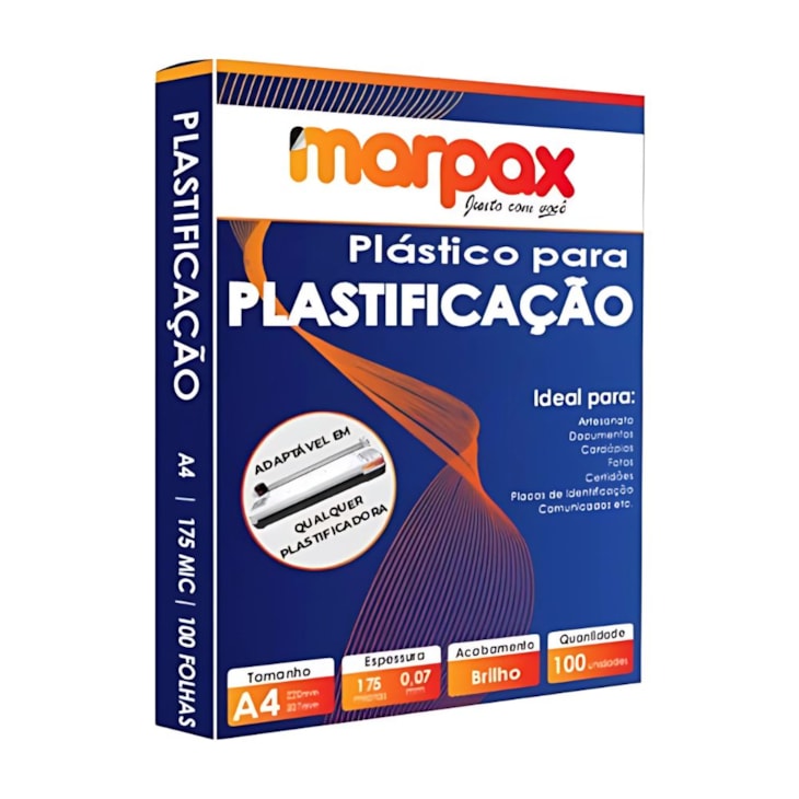 Kit Plastificação Polaseal A4 220X307X0,07mm Marpax 800un