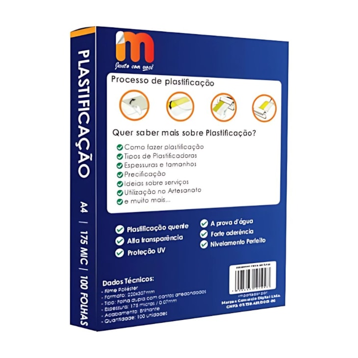 Kit Plastificação Polaseal A4 220X307X0,07mm Marpax 800un