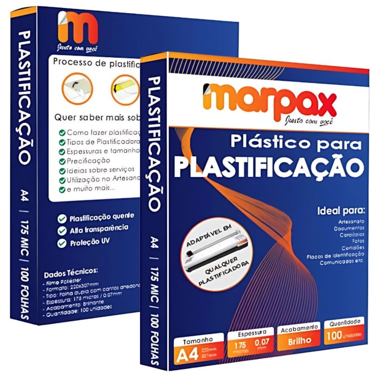 Kit Plastificação Polaseal A4 220X307X0,07mm Marpax 800un