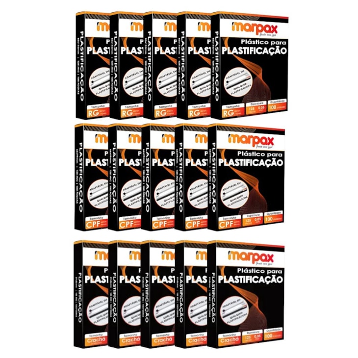 Kit Plastificação Polaseal RG + CPF + Crachá 0,05mm 1500un
