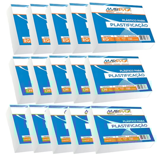 Kit Plastificação Polaseal RG + CPF + Crachá 0,07mm 1500 uni
