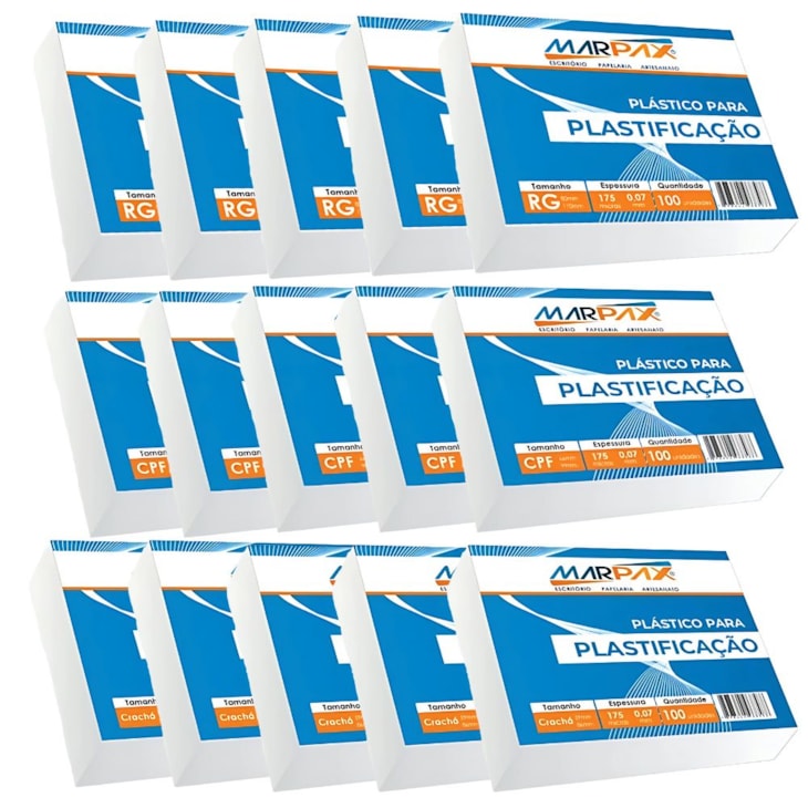 Kit Plastificação Polaseal RG + CPF + Crachá 0,07mm 1500 uni