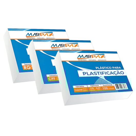 Kit Plastificação Polaseal RG + CPF + Crachá 0,07mm 300 uni