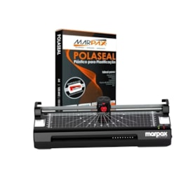 Kit Plastificadora A3 com Refiladora + 100 Plásticos 110V