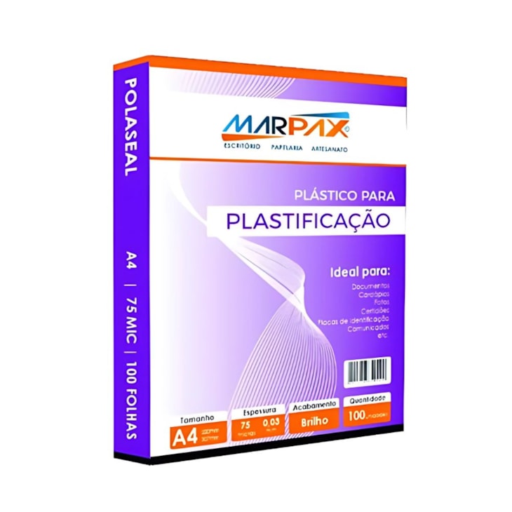 Kit Plastificadora A3 com Refiladora + 100 Plásticos - 110V