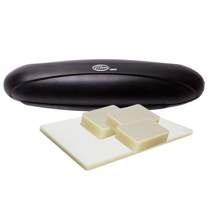 Kit Plastificadora Ofício Menno Compact + 340 Polaseal 110V