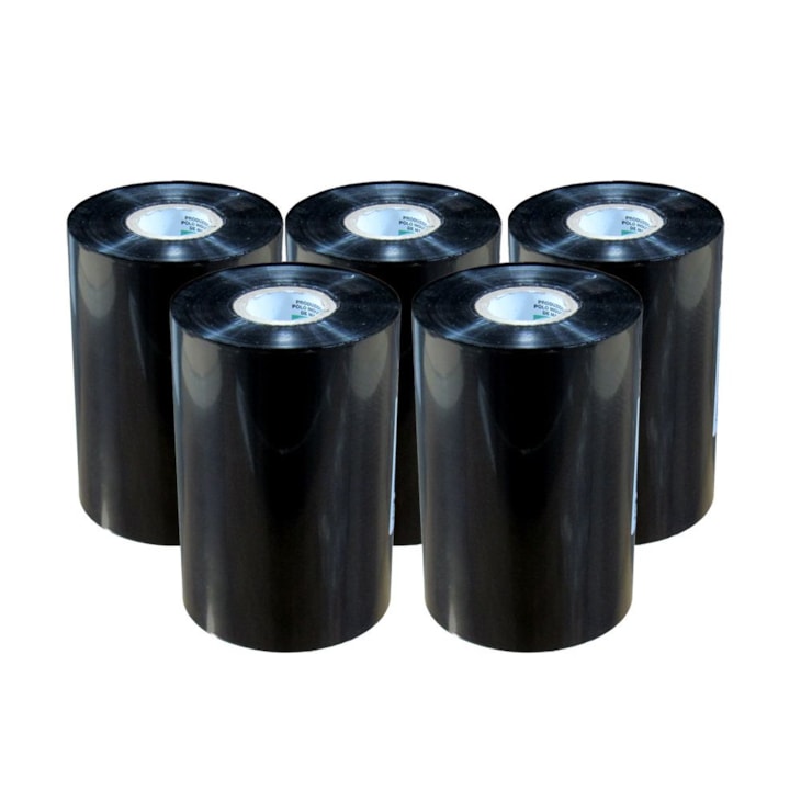 Kit Ribbon Cera Preto para impressora térmica 110mmx450m 05un