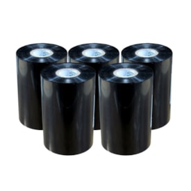 Kit Ribbon Cera Preto para impressora térmica 110mmx450m 05un