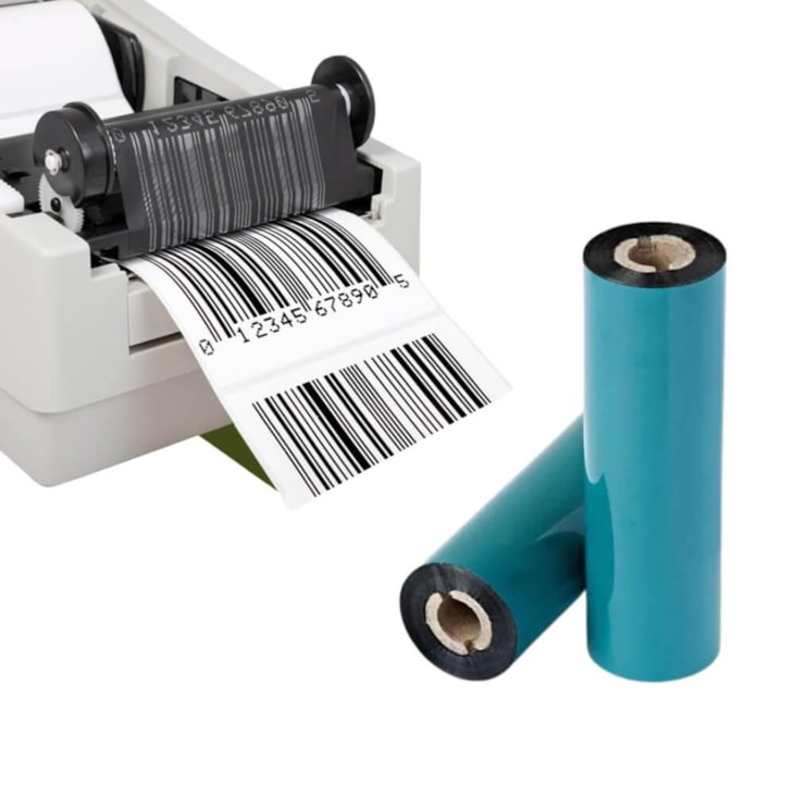 Kit Ribbon de Cera para Impressora Térmica 110mm x74M 100un