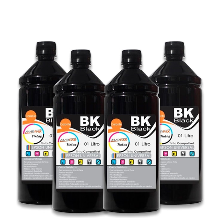 KIT TINTA DE IMPRESSORA EPSON UNIVERSAL MARPAX BLACK 4L
