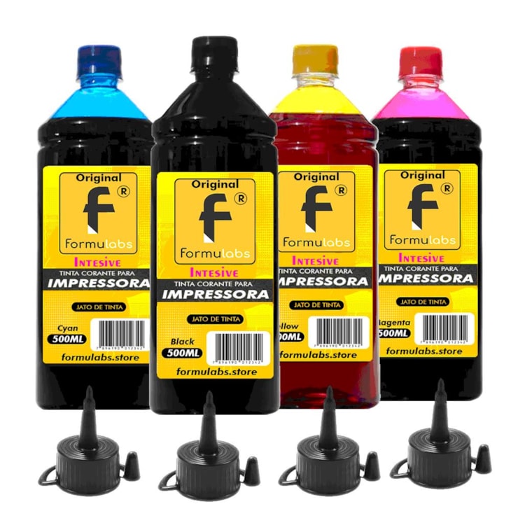 Kit Tinta Epson Compatível 664 L220 L200 L110 CMYK 4x500ml