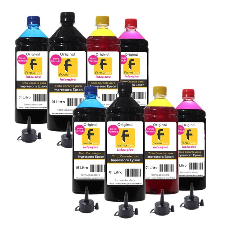 Kit Tinta Epson Compatível L355 L365 L375 L395 L396 8 Litros