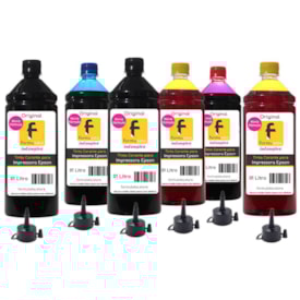 Kit Tinta Epson Compatível L375 L380 L395 L495 6 Litros