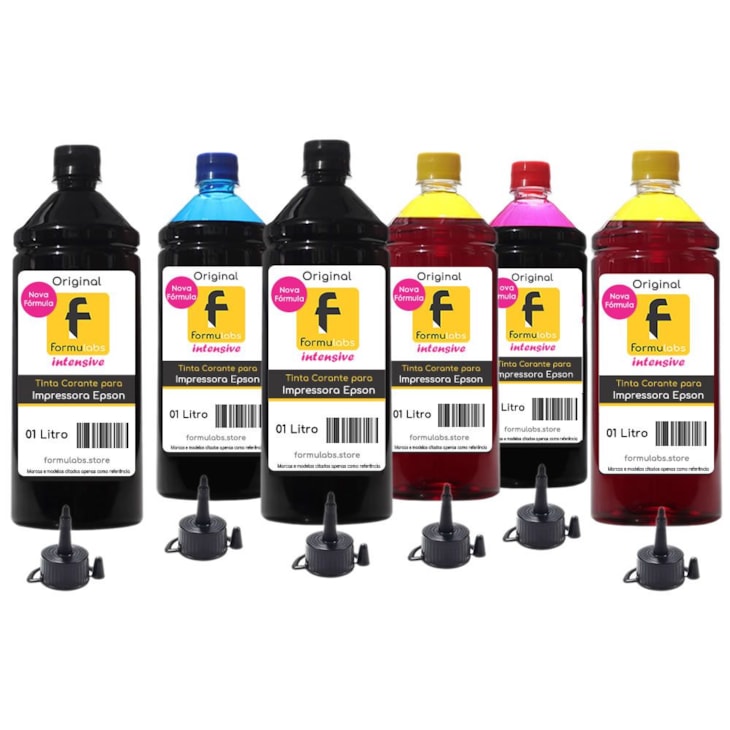 Kit Tinta Epson Compatível L375 L380 L395 L495 6 Litros