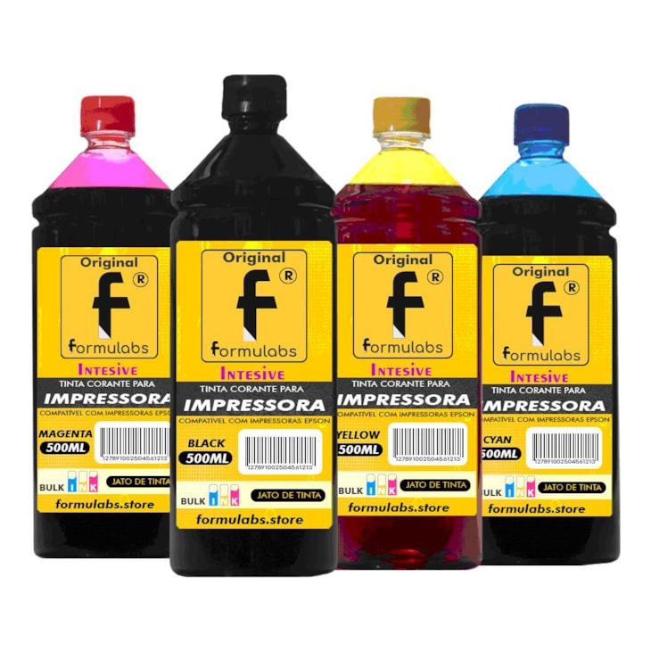 Kit Tinta Epson Compatível L375 L455 L365 L355 L3150 4x500ml