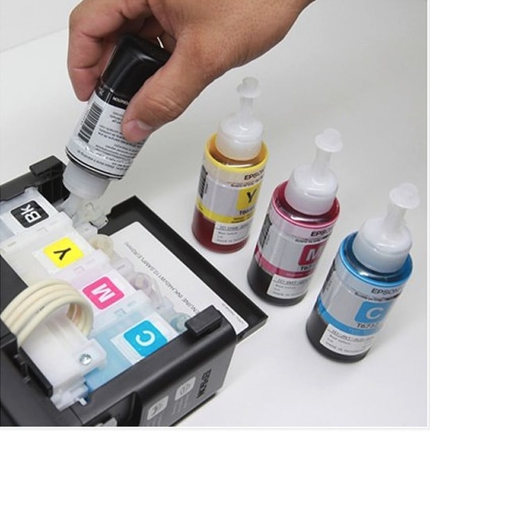 Kit Tinta Epson L355 L365 L375 L455 Original CMYK 4x70ml