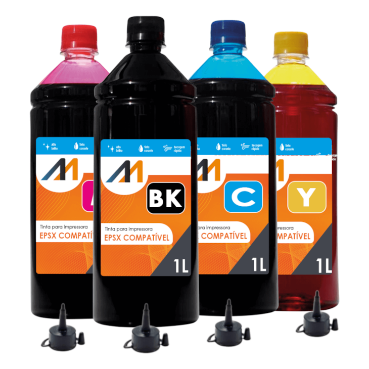 Kit Tinta para impressora Compatível EPSX universal 4 Litros