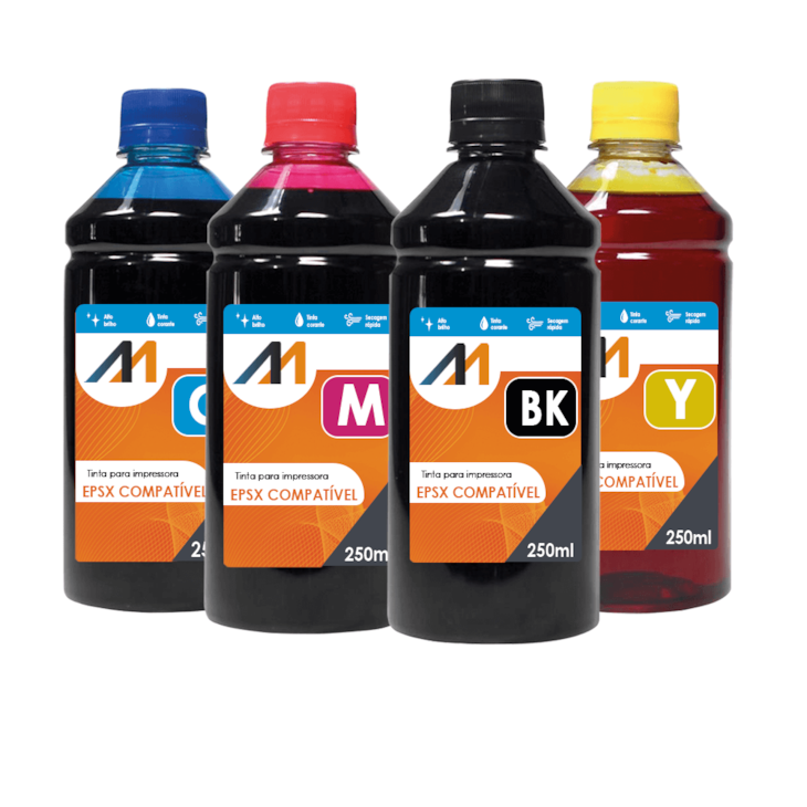 Kit Tinta para impressora  Compatível EPSX universal 4x250ml