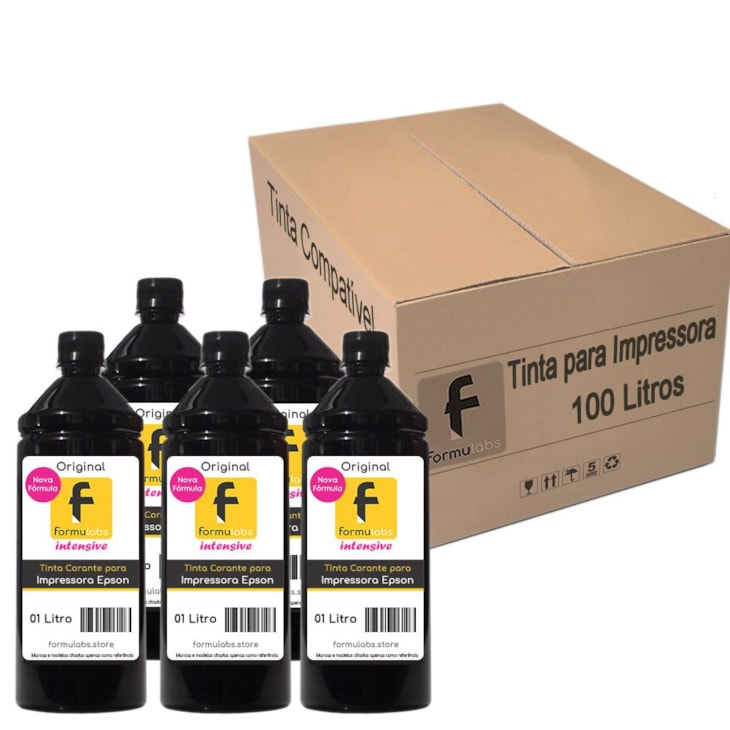 Kit Tinta para impressora Epson Compatível Formulabs Black 100 Litros