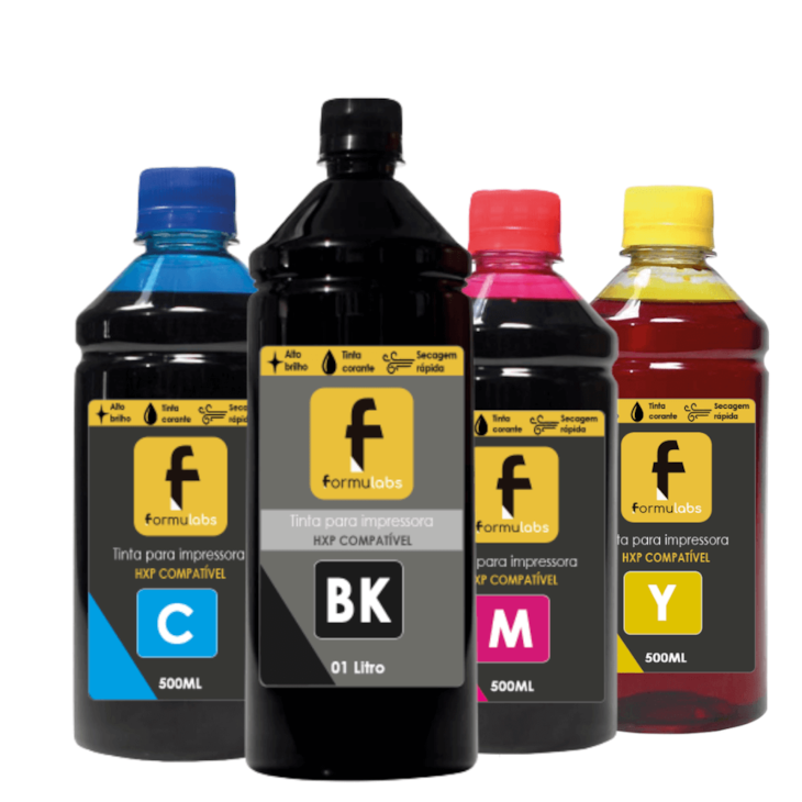 Kit Tinta para impressora HP Compatível Formulabs 2,5 Lts