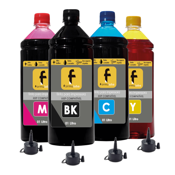 Kit Tinta para impressora HP Compatível Formulabs 4 Litros