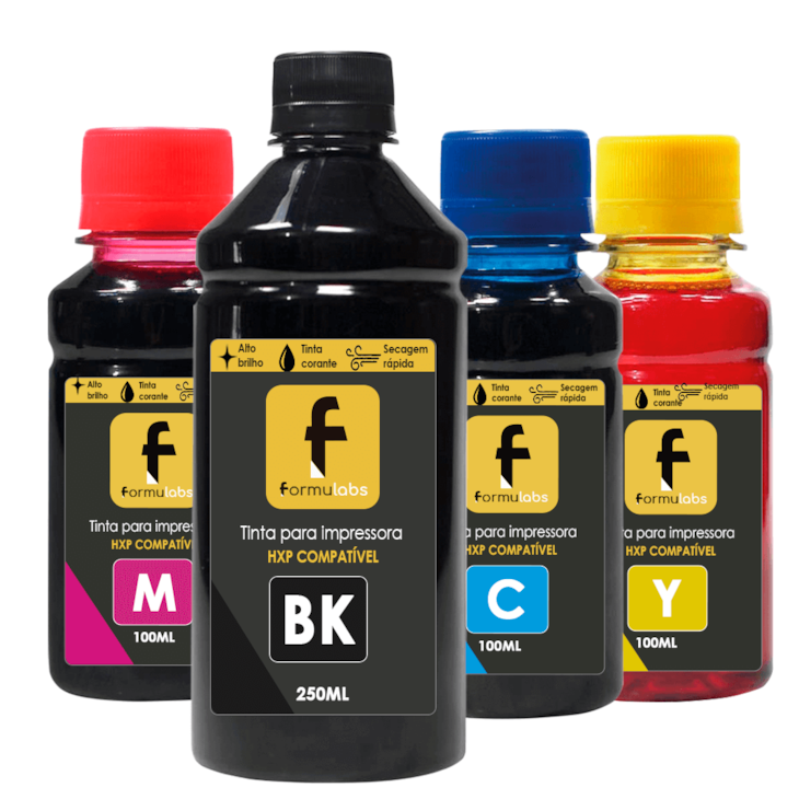 Kit Tinta para impressora HP Compatível Formulabs 550ml