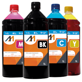 Kit Tinta para impressora L375 L455 L365 L355 L1300 4 Litros