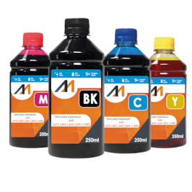 Kit Tinta para impressora L375 L455 L365 L355 L1300 4x250ml